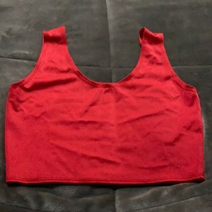 Silk red crop top